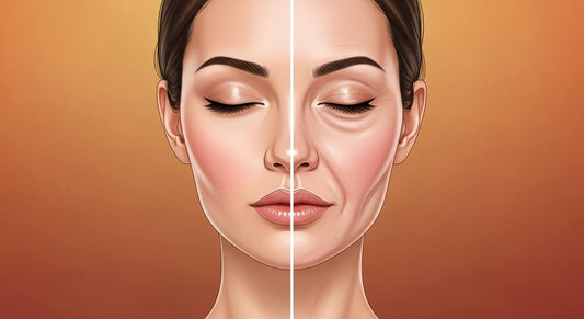 Ozempic face before and after illustration