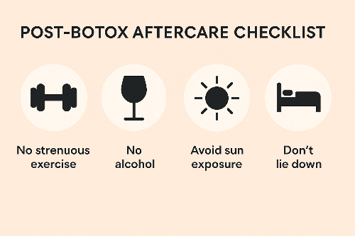 Post-botox aftercare checklist